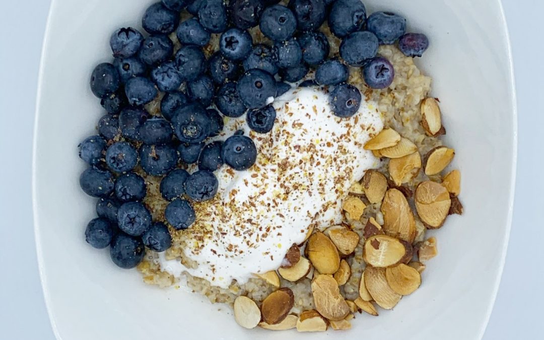 Toasted Almond and Blueberry Oatmeal