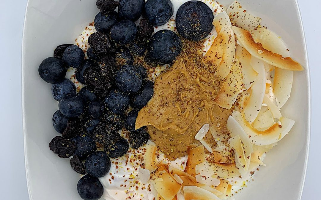 Berry Cherry Toasted Coconut Yogurt Bowl