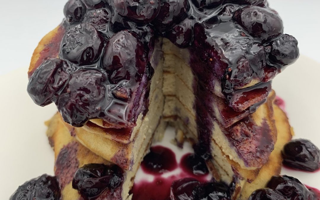 Coconut Flour Blueberry Pancakes
