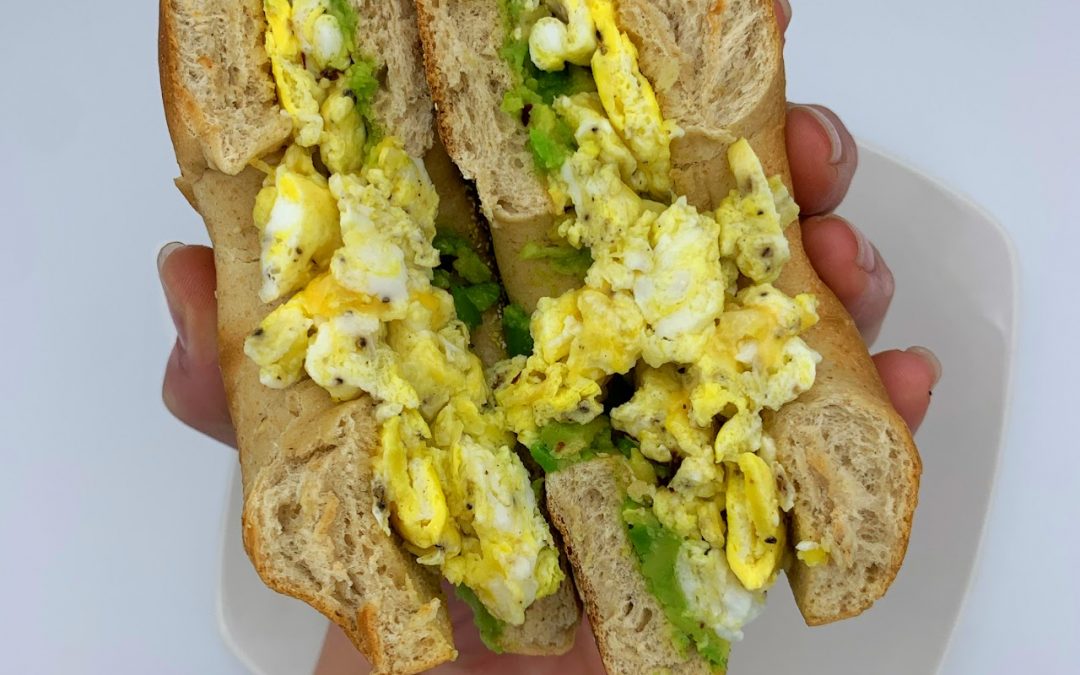 Avocado and Egg Bagel Sandwich