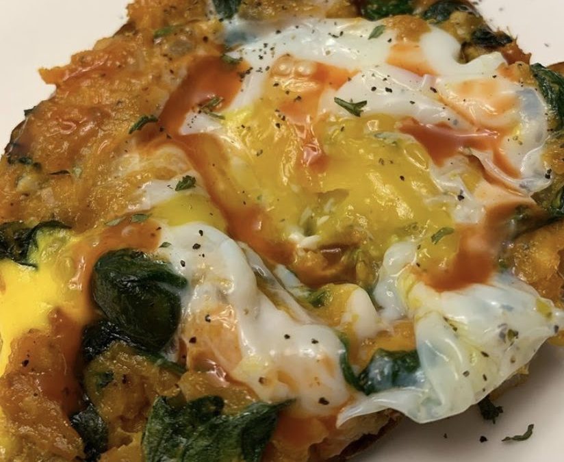Twice Baked Stuffed Sweet Potato